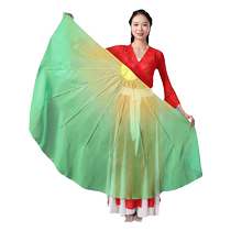 Fishbone Fan Cartilage Fan Spring Festival Gala Opening Flying to Spring Stage Performance Gradient Color Fishbone Large Fan Props