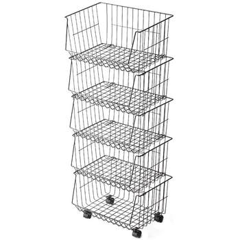 Vegetable basket kitchen storage rack floor-to-ceiling corner
