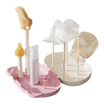 Caloy Portable Breast Pump Cleaning Brush Silicone Newborn Baby Special Bottle Brush Travel Drain Rack Storage Box
