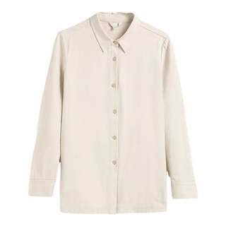 蒲PUKKA 秋季针织棉混纺通勤日常百搭柔软翻领长袖衬衫