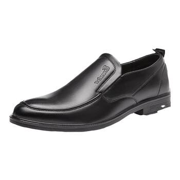 Pull-back leather shoes slip-on business casual groom's shoes