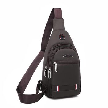 Chest bag men's one-shoulder crossbody bag waterproof oxford cloth chest trendy sports and casual small cross bag backpack men's bag