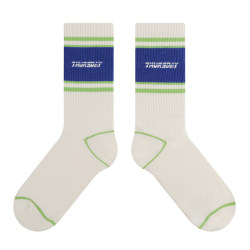 Socks that won't be lost. Alphabet week long socks for women, simple striped dopamine couple's trendy socks, sports mid-calf socks.