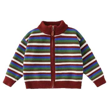 Girls' knitted spring cardigan jacket 2024 new children's top zipper baby boy's spring and autumn sweater sweater Girls' knitted spring cardigan jacket 2024 new children's top zipper baby boy's spring and autumn sweater sweater
