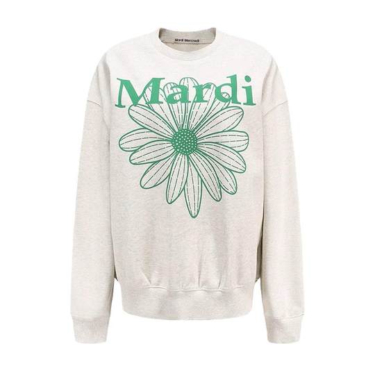 Klassisches Mardi-Sweatshirt mit Gänseblümchen-Buchstaben-Print