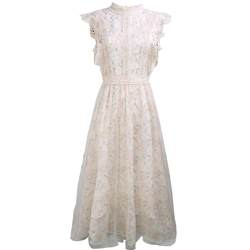 Aka 2024 Spring Chiffon French Lace Dress Female Sweet Fairy Temperament Floral Long Dress