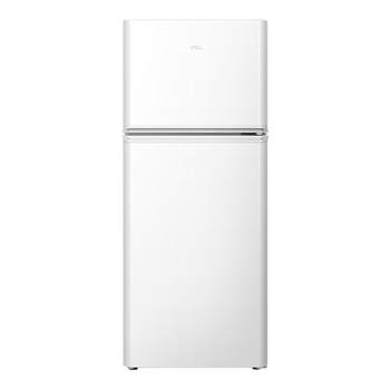Tcl 116 liter double door mini white refrigerator