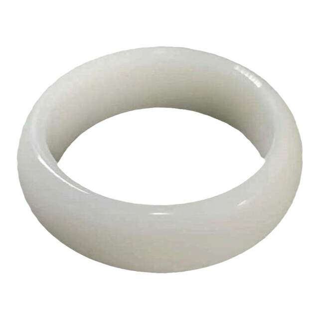 Natural widened Hetian jade mutton fat white jade bracelet gift