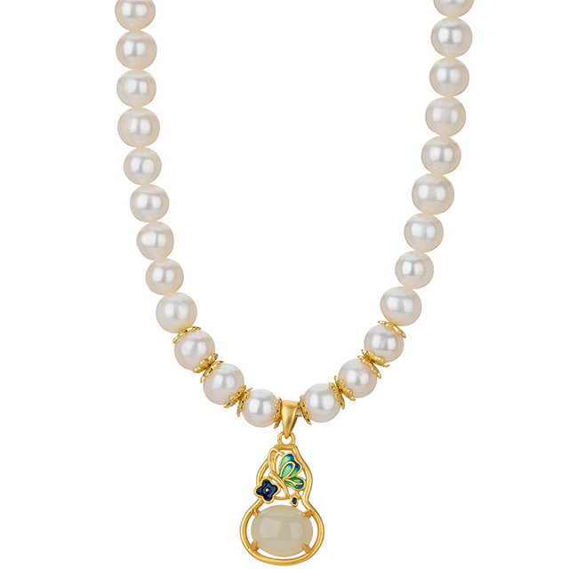Give Mom the Fulu Gourd Pearl Necklace for Mom
