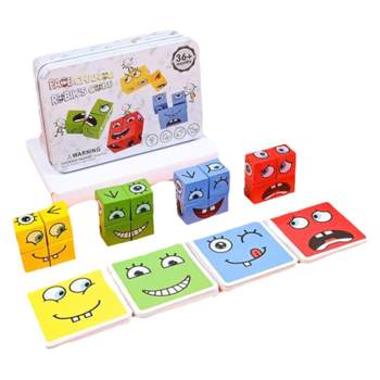 Two-person and multi-person interactive fun expression face-changing rubik's cube