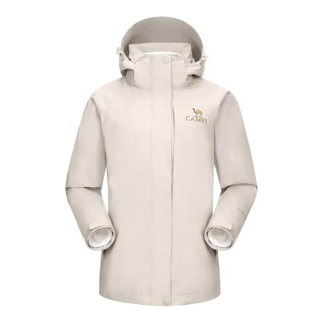 Camel 3514 Series Jacket Women's Three-in-One Outdoor Mountaineering Jacket Men's Heavy Rain Windproof and Waterproof Travel Jacket Winter