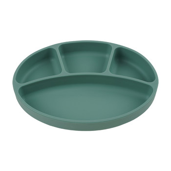 Divided dinner plate modui silicone suction cup all-in-one