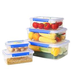 Fresh-keeping box, food-grade plastic box, transparent rectangular refrigerator storage box, large-capacity commercial storage box