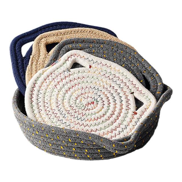 Nordic cotton thread anti-scalding round household cat ear insulation pad