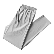 Pants solid color summer boys fashion ice silk trousers casual nine-point pants simple versatile straight pants handsome mens clothing