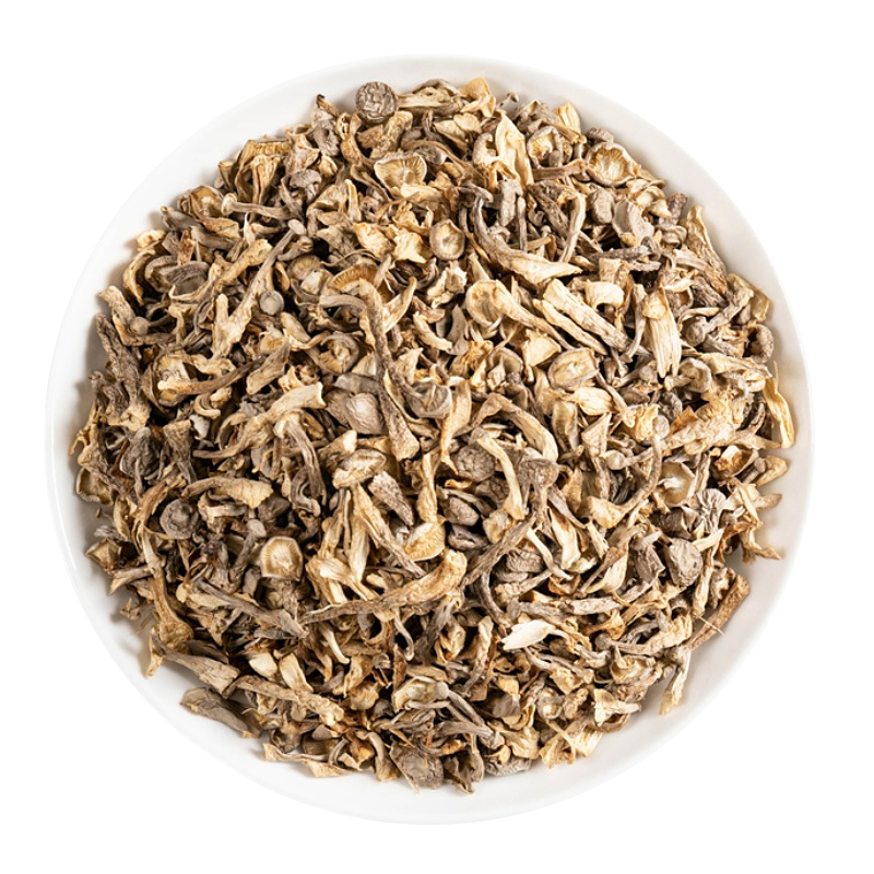 Small pieces of velvet antler mushrooms are used as fillings. Crispy mushrooms are souvenirs.