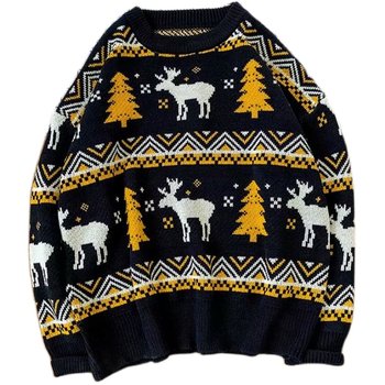 Ins jacket ins boys christmas sweater thickened style Ins jacket ins boys christmas sweater thickened style