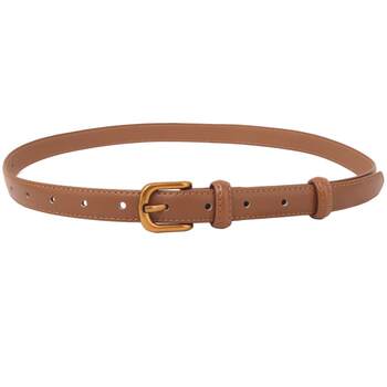 Ladies bare leather alloy versatile belt