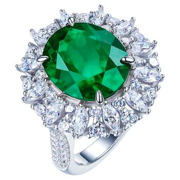 Aileq925 silver zircon princess diana ring