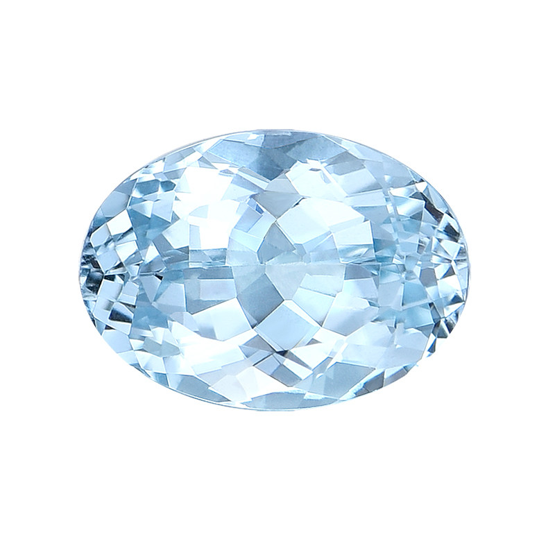 Natural colored gem Santa Maria aquamarine loose stone