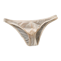 Ice silk translucent underwear mens 2024 summer new ultra-thin low-waist bag small briefs youth shorts