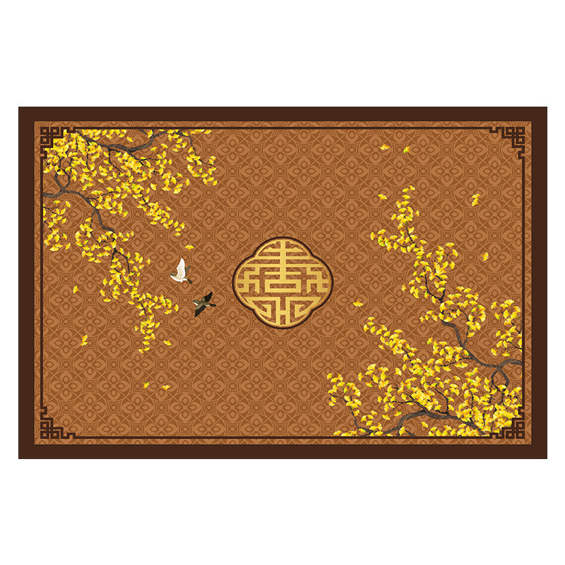 New Chinese style kitchen floor mat anti-slip, oil-proof, wipeable and washable