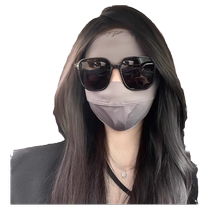 Blue Year sun protection mask womens summer full face anti-UV ice silk mask driving and riding sunshade face kini