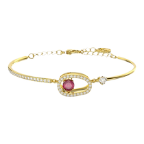 (Chinese Valentines Day gift) Swarovski Cariti red bean shape Chinese style couple bracelet light luxury