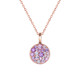 Private Jewelry 18K Gold Pink Sapphire Necklace Customization