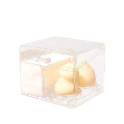 Makeup remover cotton storage box, multifunctional transparent dust-proof cover, makeup cotton swab sponge stick, makeup egg puff box