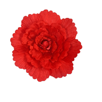 Kindergarten dancer holds big red flower in hand chorus dance performance peony umbrella sports meeting opening entrance ceremony props