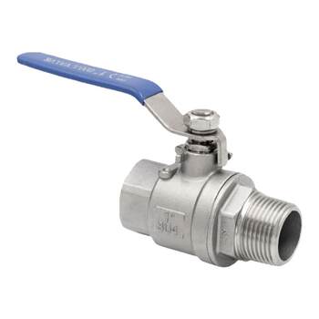 304 Stainless Steel Ball Valve/Two-Piece Internal and External Threaded Ball Valve/Full Bore Ball Valve/Ball Valve 1/2 Inch, 3/4 Inch, 1 Inch