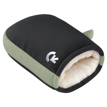 Electric rider handlebar cover winter warm plus velvet thickened battery motorcycle gloves windproof waterproof coldproof hand guard