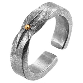 Xingmang i original handmade ring 999 sterling silver for men and women retro old niche versatile open ring jewelry trend