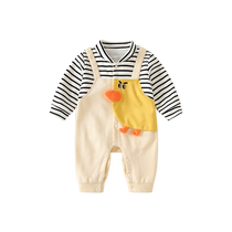 Fanhunting baby clothes autumn clothes newborn boy jumpsuits one-piece suits for full moon and 100 days super cute for going out spring and autumn clothes