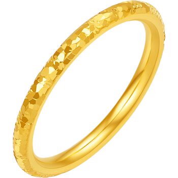 Saturday blessing gold 5d hard gold ring women's plain ring broken gold pricing official flagship store holiday gift