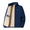 New autumn and winter fleece jacket for men, color-blocked polar fleece, thickened and warm, middle-aged and elderly tops, windproof jackets, trendy jackets