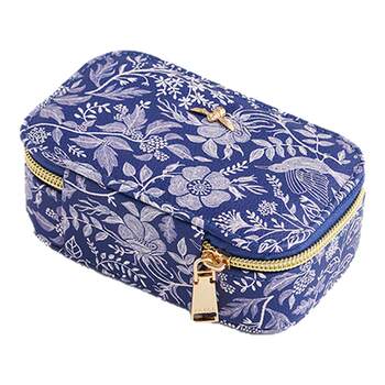 Fable blue background white flower bird jewelry box high-end light luxury niche necklace ring storage box girlfriend best friend