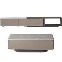 Gujia Home Modern Light Luxury Marble Coffee Table TV Cabinet Combination Italian Living Room Furniture PT7098