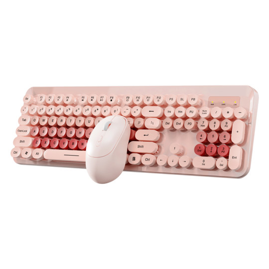 Silent mechanical feel for typing by good-looking punk girls