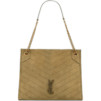 24 issues interest-free] YSL Yves Saint Laurent Womens NIKI SHOPPING Medium Suede Shopping Bag Handbag