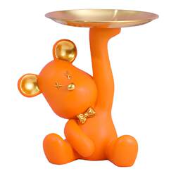 Cute Violent Bear Key Storage Tray Desktop Ornament Creative Living Room Entrance Hallway Tv Cabinet Wine Cabinet