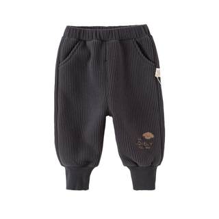 戴维贝拉女童加绒保暖裤子男童冬装儿童休闲裤男宝宝婴儿长裤童装