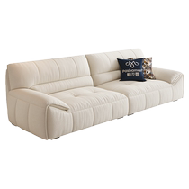 Pashaman Cat Scratch Fabric Sofa Small Apartment Living Room Modern Simple Cream Style Marshmallow Elephant Ear Sofa
