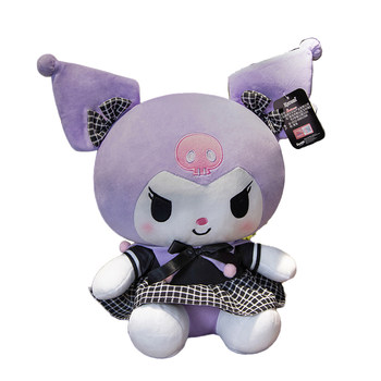 doll Sanrio ຂອງແທ້ເຢັນ Kuromi doll plush toy cloth doll pillow ຫມູ່ທີ່ດີທີ່ສຸດຂອງປະທານແຫ່ງວັນເກີດຂອງເດັກຍິງ