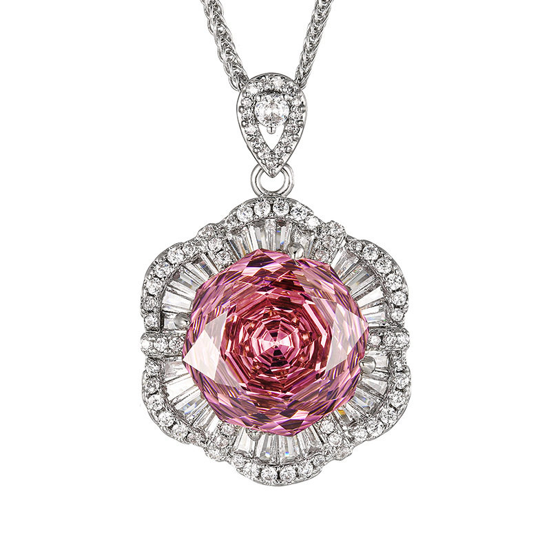 Dried rose pendant ring and earrings three-piece set