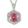 Dried rose pendant ring and earrings three-piece set