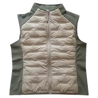 枯叶蝶1119白鸭绒轻羽绒暖衣马甲中领内穿外穿轻盈抗菌薄型拼接