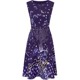 Martino purple printed chiffon dress