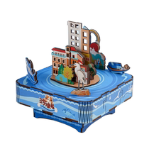 Childrens music box hand-assembled eight music box diy 3d puzzle model classmate birthday interesting summer vacation gift